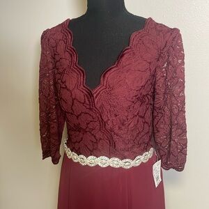 Never worn Burgundy mother of the bride high low dress